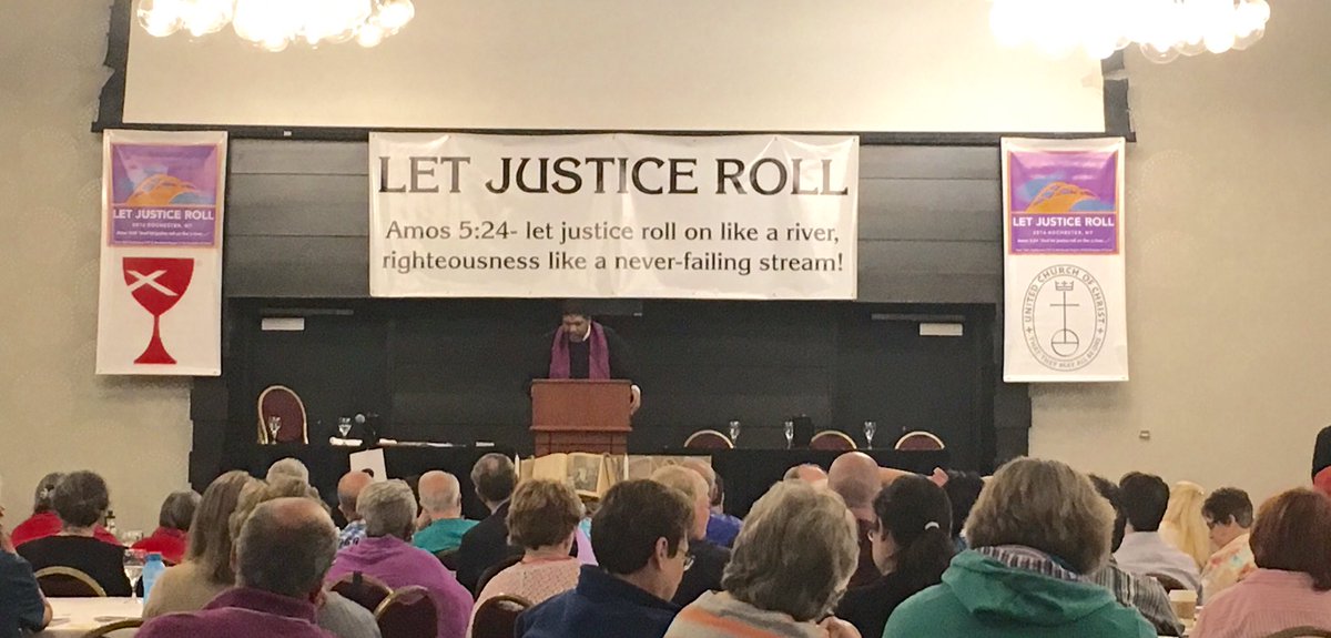 "Jesus sent up free health care he went.. The Church's work is not done" -Rev Dr Barber #uccny2016