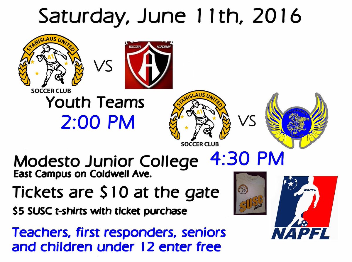 Game day! Come check us out! #SUSC #NAPFL