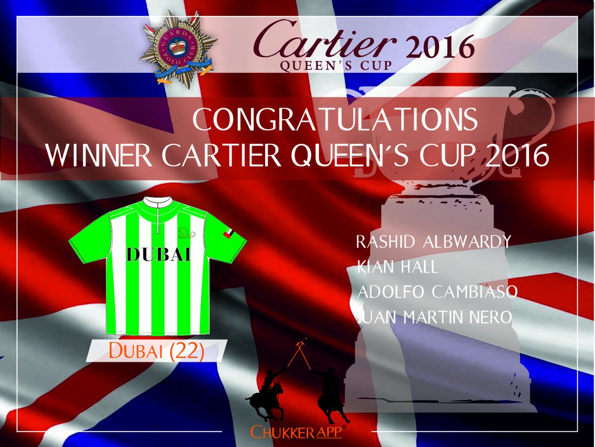 ChukkerApp's tweet photo. Congratulations #DUBAIPOLOTEAM !!!! @Cartier #QueensCup2016 Winner !! https://t.co/D2zTw4INvN