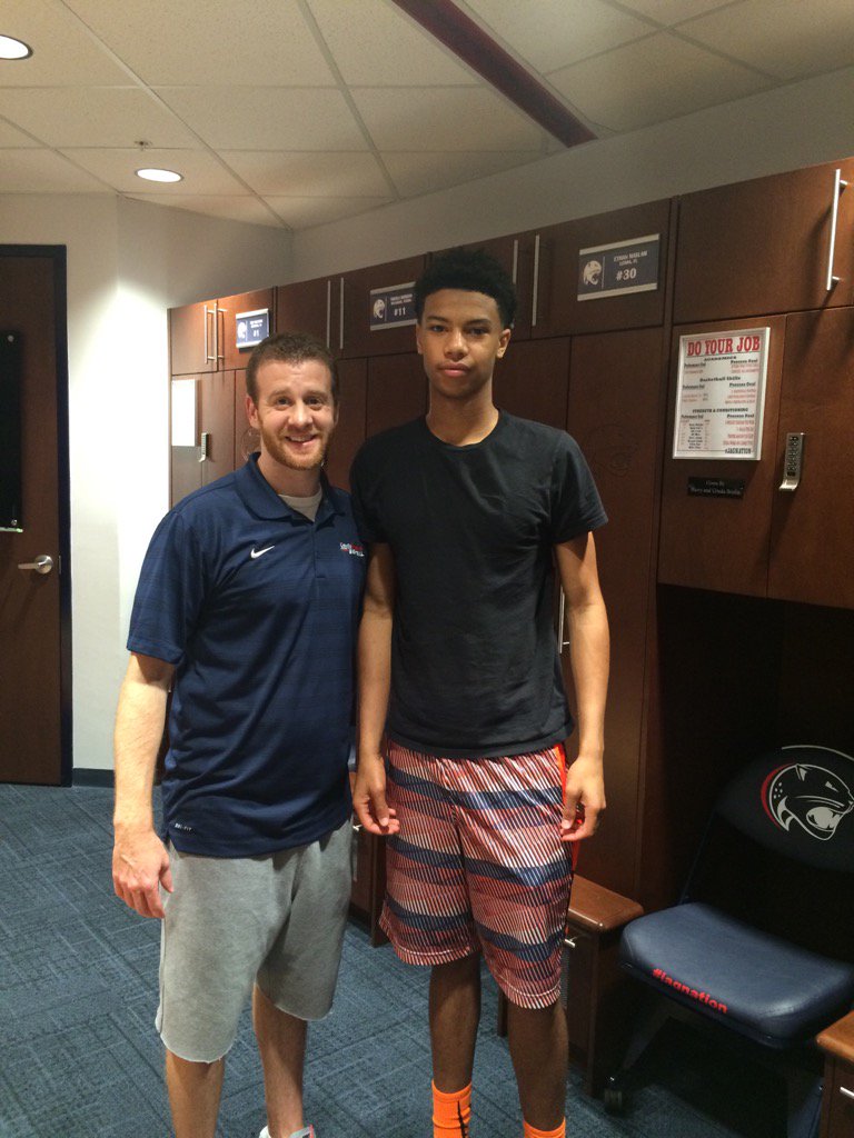 TJ Bickerstaff @New_J23 with Coach @RussWillemsen  #universityofsouthalabama