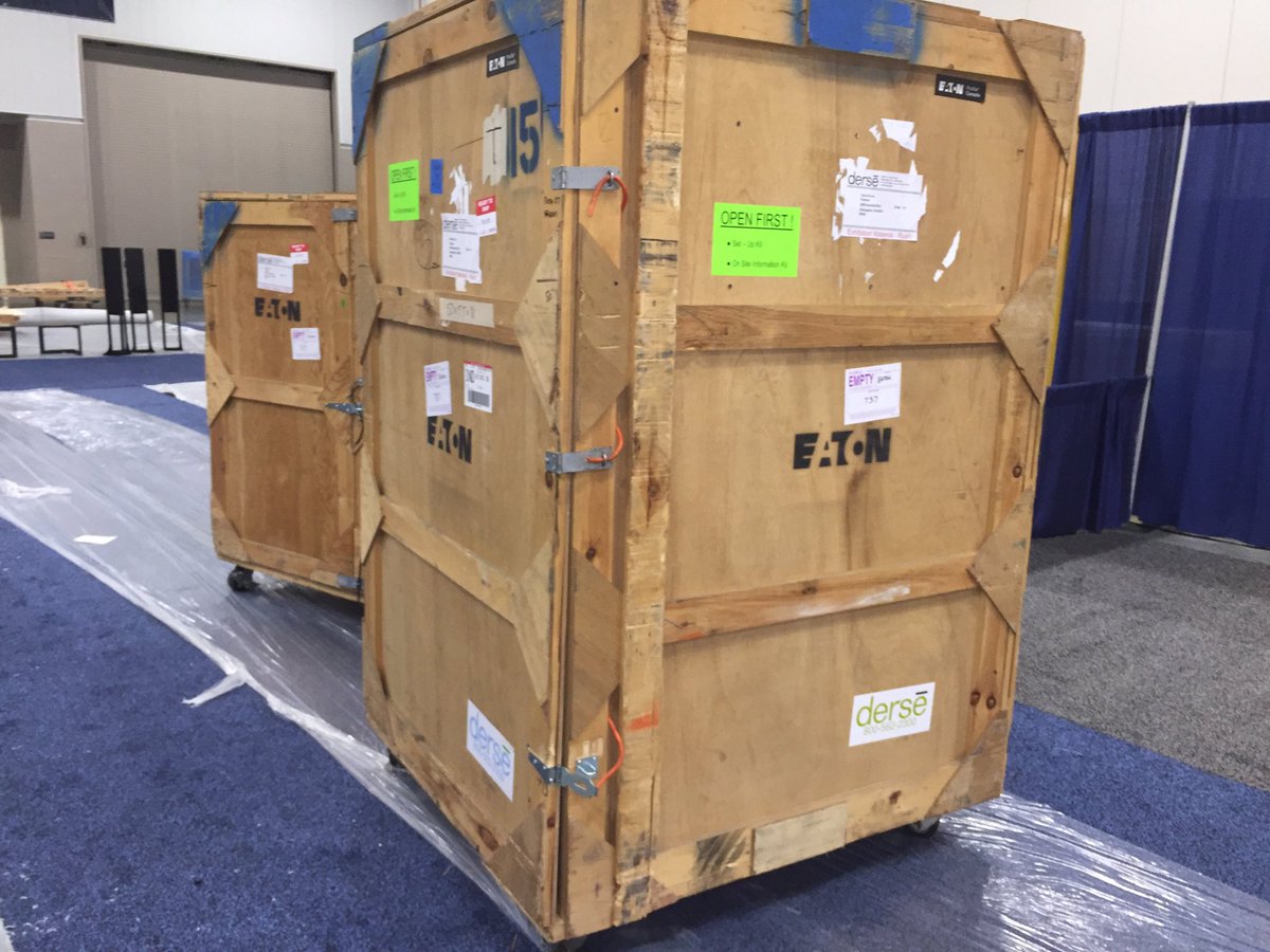 RobRCormier's tweet image. Setting up the #eaton booth at #NENA2016 in booth 737!