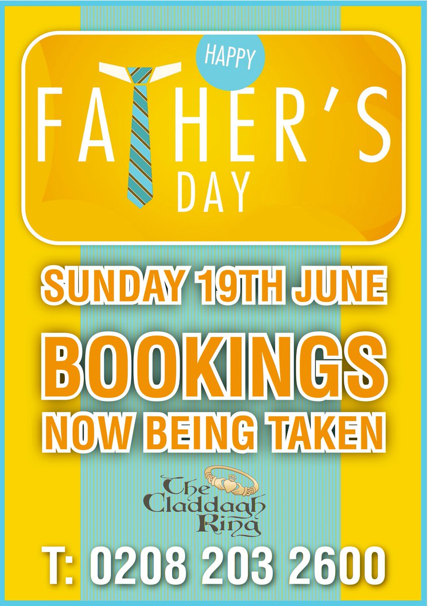 Father's Day Bookings now being taken. Call 02082032600 to make your reservation. #happyfathersday