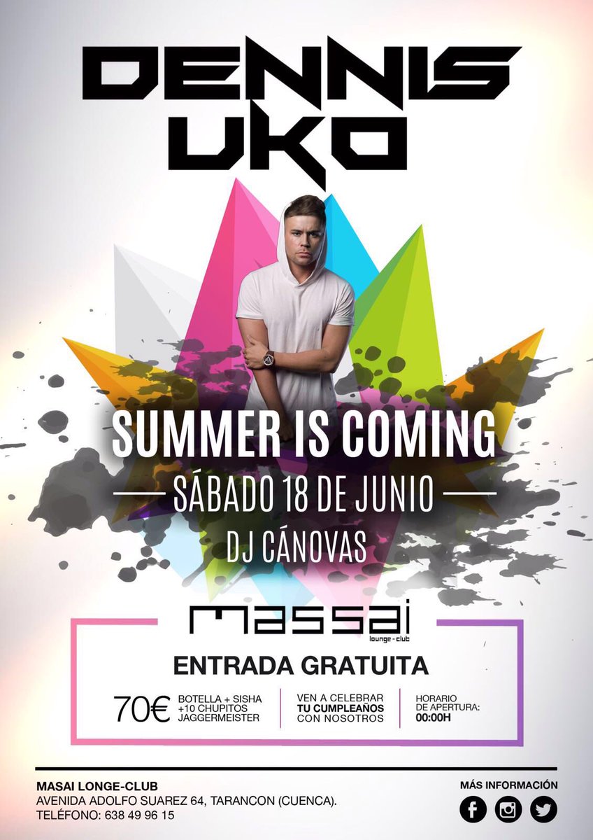 massailounge's tweet photo. 7 Días, Amigooooos!!! 

SUMMER IS COMIIIING! https://t.co/jFgHU0mNPg