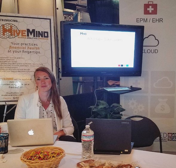We're @booth 313, say hi to #NewportMed. All new: #HiveMind, see what the buzz is about. Raffle coming up! #AAOE2016