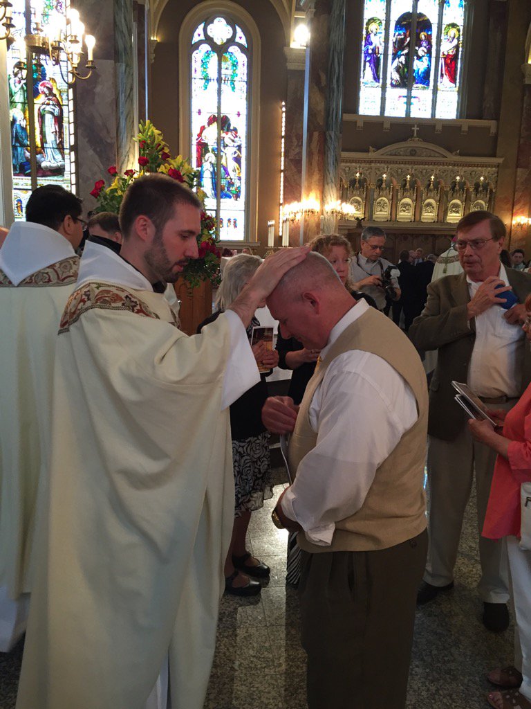 SBProvince's tweet photo. Fr. Giles Gilbert &amp; other newly ordained give their blessings to those in attendance at the Basilica of St Josaphat https://t.co/ORm8zT8PZc