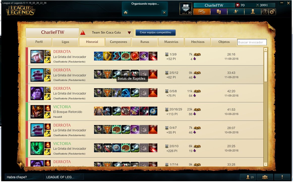 Crlazarte's tweet image. VAMOS A TILTEARSE :D Best racha de derrotas :c #LPB #RankedTime