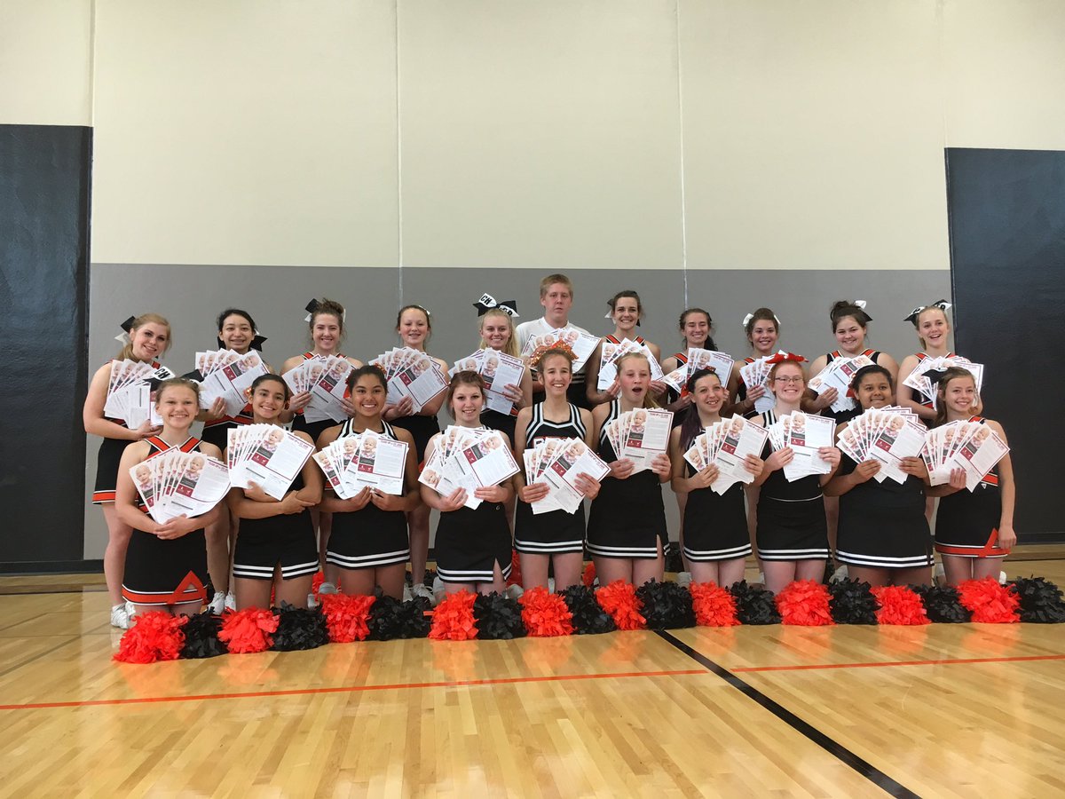 UCAmikayla's tweet photo. Team Up for @stjude at #UCAcamp ! The members of the Ripon cheer team each filled out TEN letters for St. Jude!! https://t.co/e8obDiv4IZ