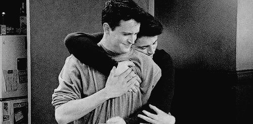 Joey Tribbiani Hugs Chandler Bing From Behind (Friends)