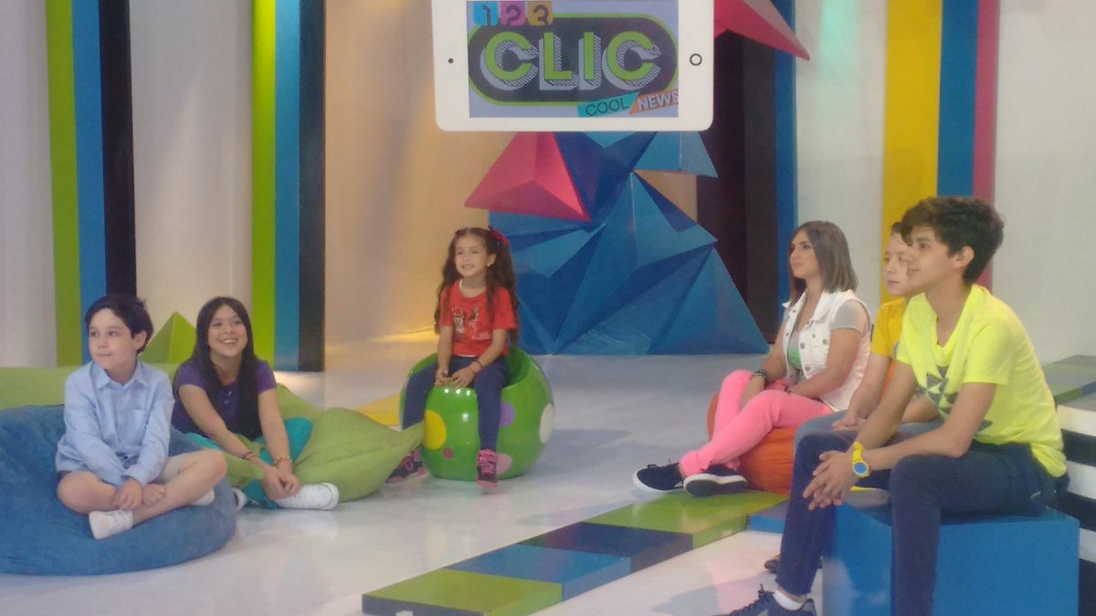 AngieYay's tweet photo. Feliz de haber salido hoy en #123Click por Canal 5 junto a @haroldazuara y @nashla223 #CeaInfantil #Diversión #Cool https://t.co/Jjhm1g2fWo