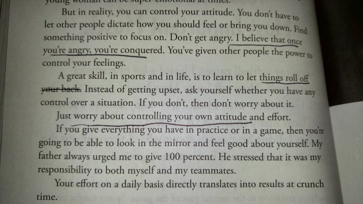 bishopsblessing's tweet photo. Still reading "Throw Like a Girl" @JennieFinch I agree. You can't control situations but U can control your#attitude https://t.co/8b8QmGjji9