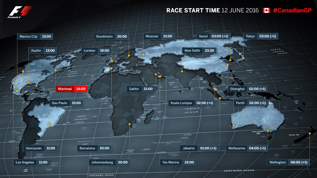 Formula -1 Canadian Grand Prix 2016 live StreAm