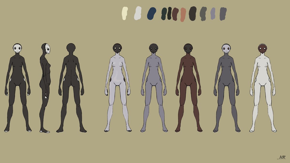 FatSunSoftware's tweet image. Character designs for our creepy mystery game.