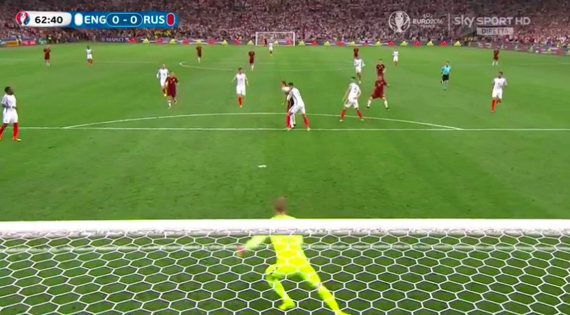 SkySport's tweet image. Al 63' grande occasione #RUS con #Smolov che apre il piattone: palla di poco a lato!
#ENGRUS 0️⃣-0️⃣ #SkyEuro2016