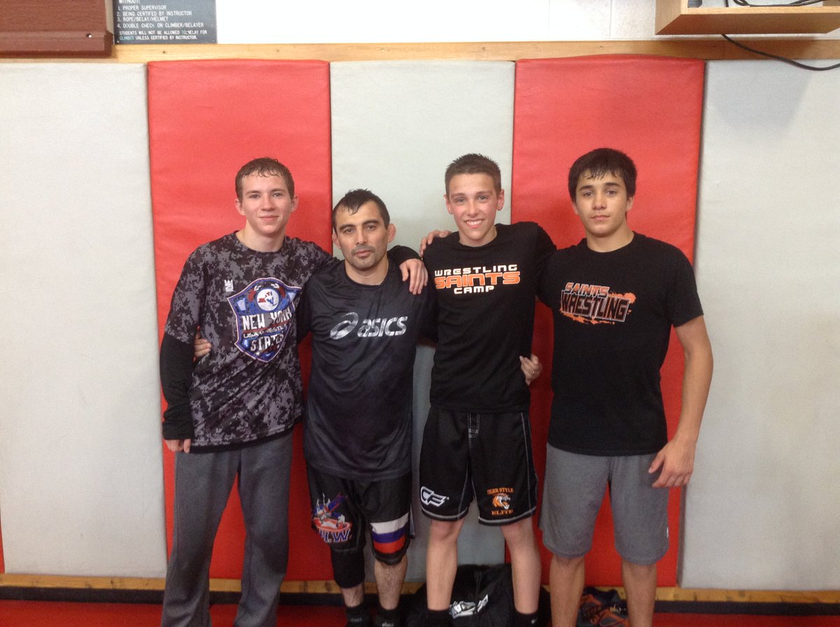 Potts, Raines &amp; Sundine training with Vougar Oroudjov, of Russia- a 2X World Champ &amp; '92 Olympic bronze medalist.