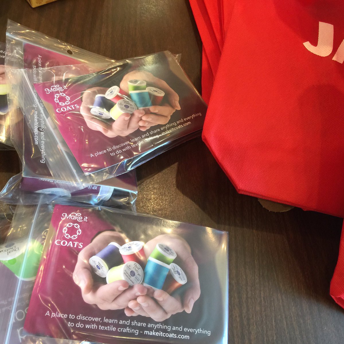 Love the swag! Thanks Coats &amp; Clark! <a href="/CoatsandClark/">Coats & Clark</a> #quiltcanada