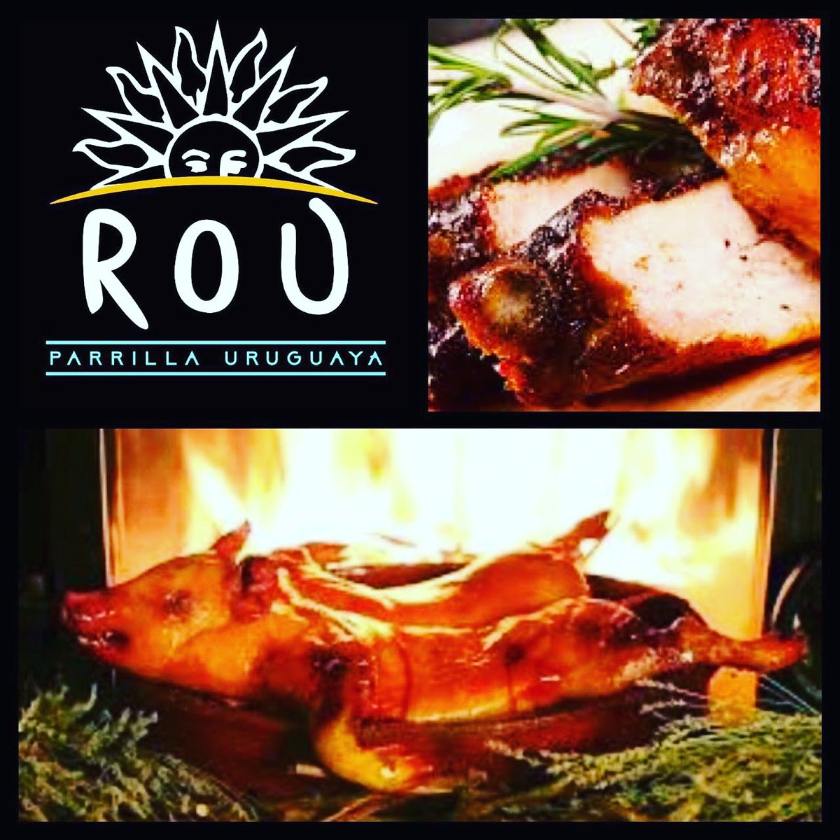 rouparrilla's tweet photo. Domingo 12, clasico lechon a las brasas al estilo uruguayo. Exclusivo de #ROU. Solo por Reservas al 0991086300 https://t.co/MfcdCKIiGZ