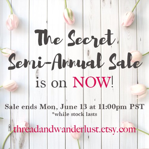 threadandwander's tweet photo. Don't miss our semi annual sale going on right NOW til Mon,  June 13th.
https://t.co/Lwu7PnggVL 
 #SemiAnnualSale https://t.co/0EzEhCwvnc