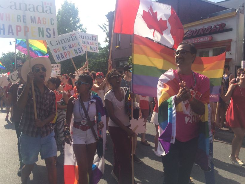connect2canada's tweet photo. Proud to march in the #CapitalPride parade! #MakeMagicHappen #LoveIsLove https://t.co/EQhpBWMjkE