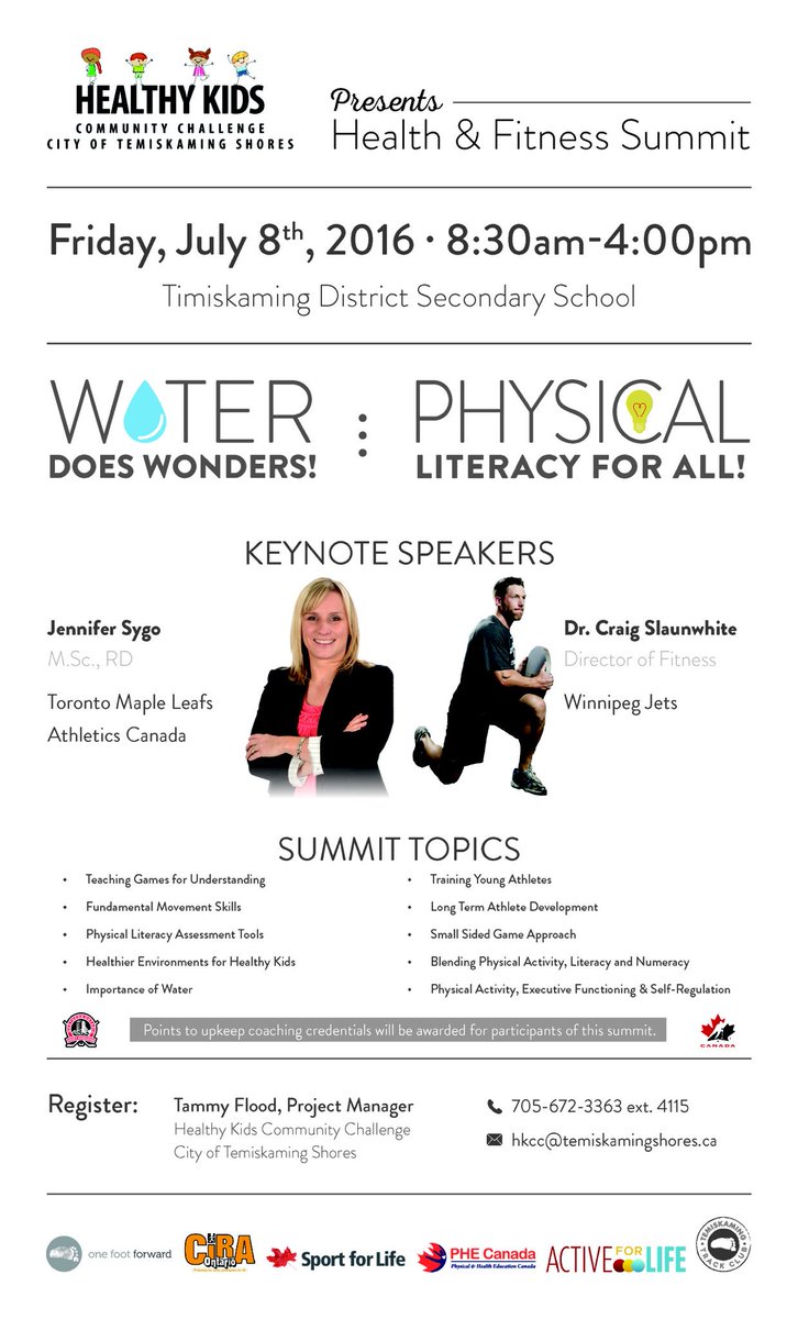 onefootforward2's tweet photo. Great opportunity to hear @JenniferSygo and @DrSlaunwhite speak at the @HealthyKidsTem summit Friday, July 8th https://t.co/qcmzDCs4tc