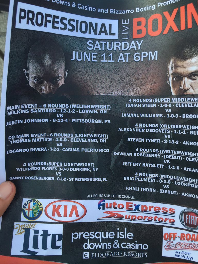 EugeneRMiller's tweet photo. @MinnieLarry the fight doctor I'm at fight!#boxing #weekend #8ammonday https://t.co/fgzSjFREVl