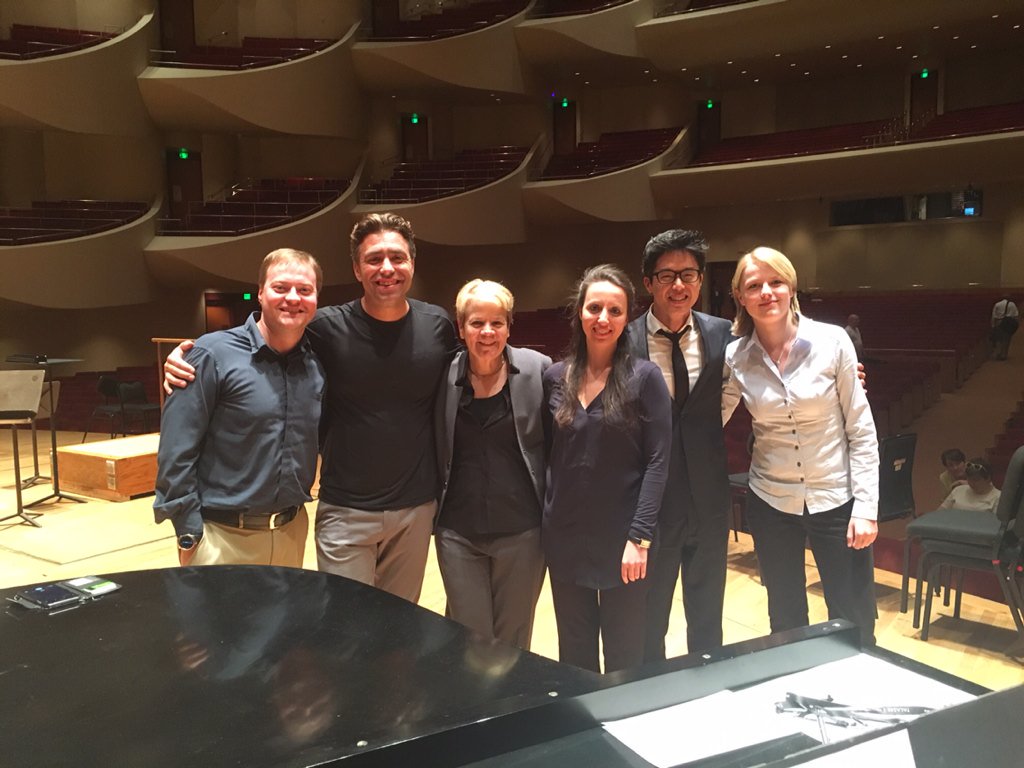 marinalsop's tweet photo. Marin with her students at today's masterclass. Final day of @OrchLeague #orch2016 https://t.co/vFJCBjufPy