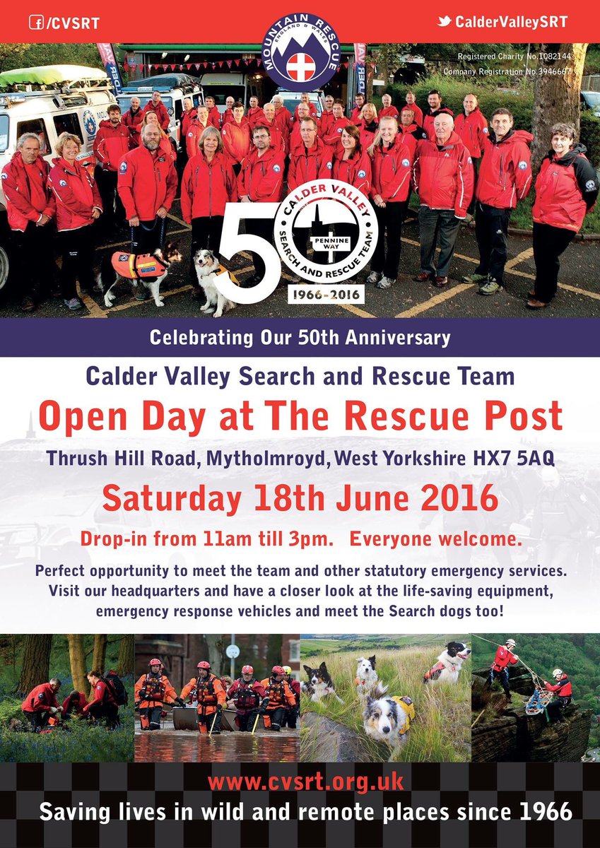 CalderValleySRT's tweet photo. .@CalderValleySRT is made up of 50 volunteers from across the region...yep, your neighbour could be a...Volunteer! https://t.co/cnBoKCjcaq