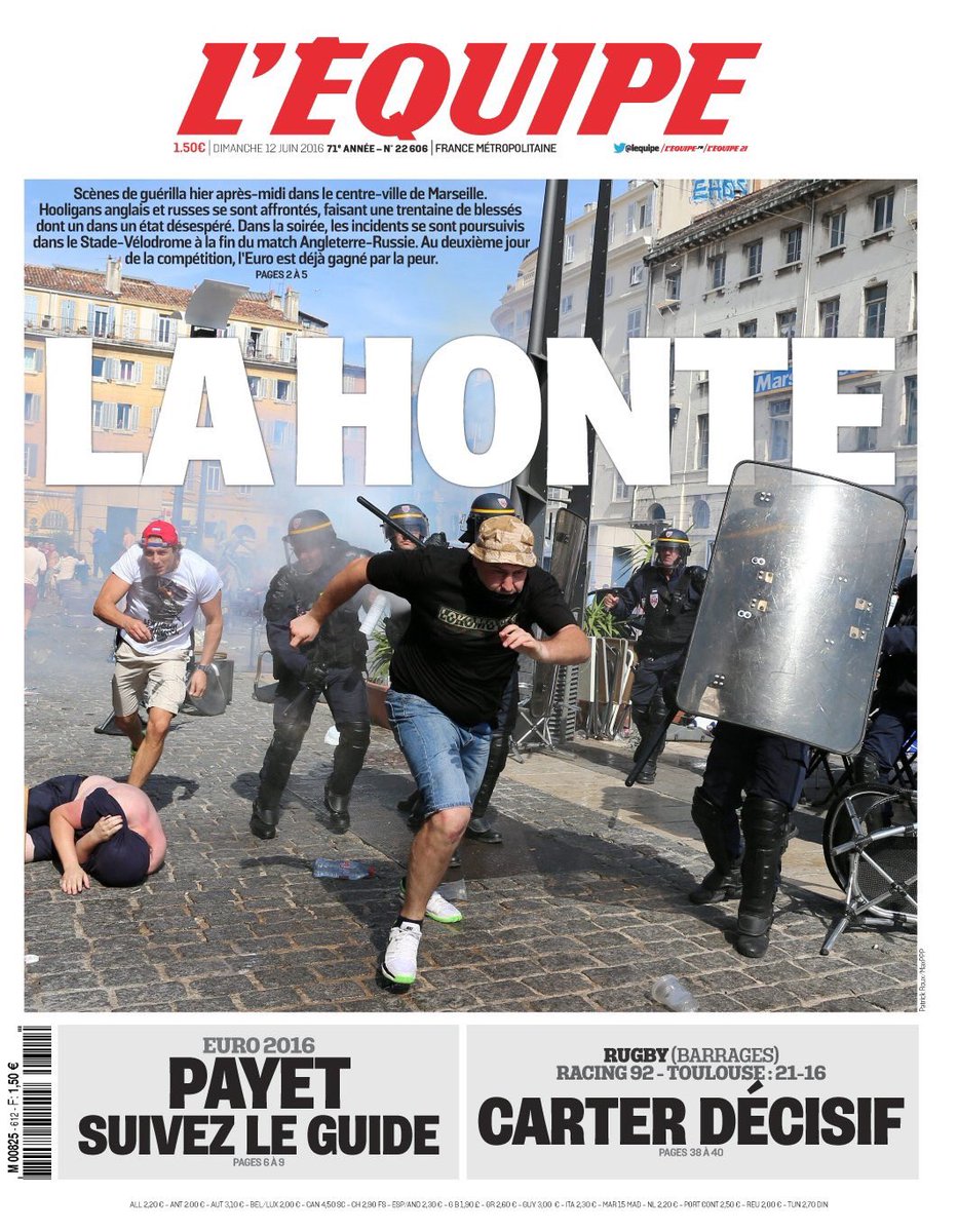AidaTouihri's tweet photo. Le hooligan, ce terroriste du football... #EURO2016 #LaHonte #ANGRUS https://t.co/Od686blmfU