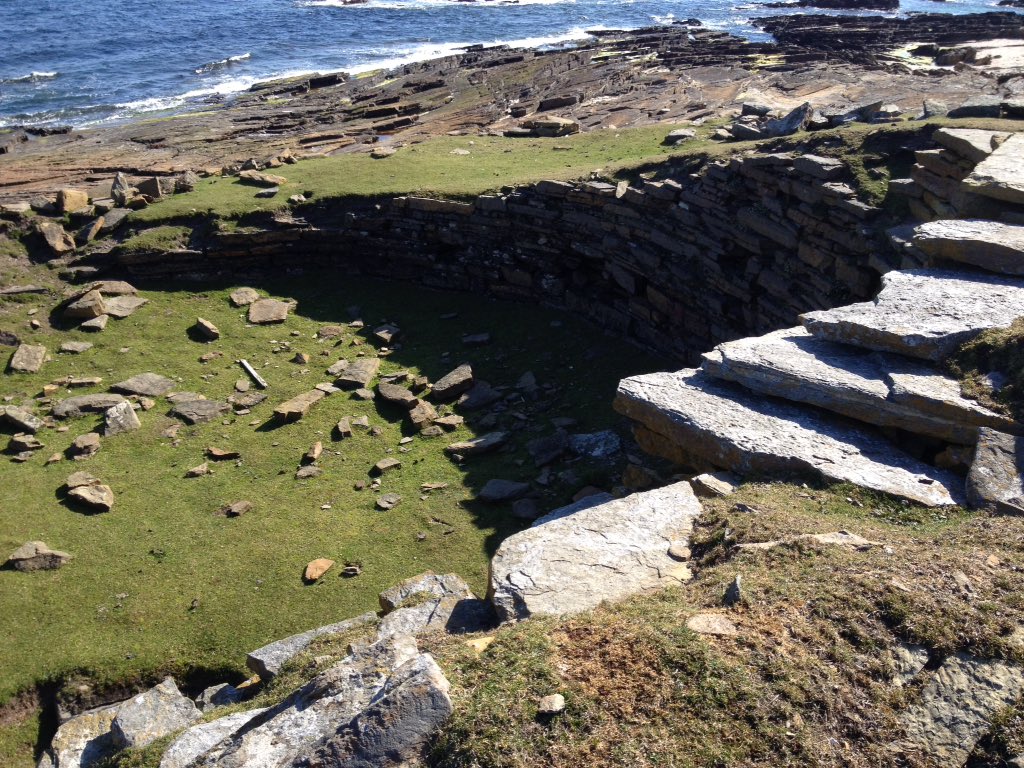 HLizanne's tweet photo. #Broch of #Burrian #NorthRon #pictish remains of a life once lived now edging towards the sea and oblivion https://t.co/mISRQXb2DZ