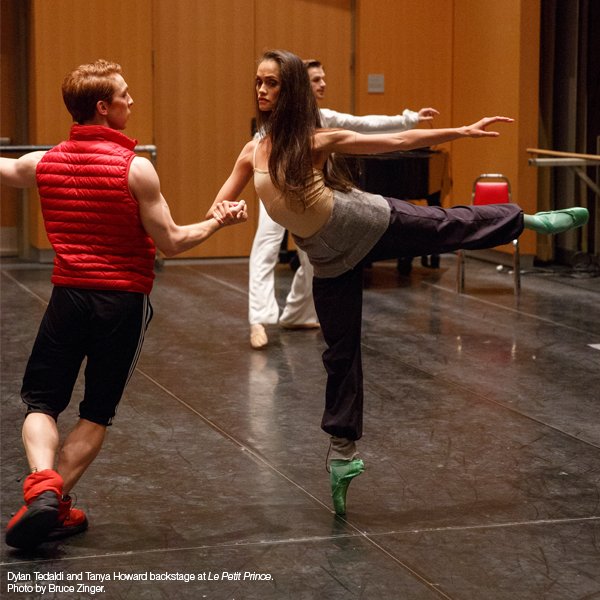 nationalballet's tweet image. Backstage at the Ballet: Last minute rehearsal for @DylanTedaldi &amp;amp; Tanya Howard before their last #LePetitPrinceNBC.