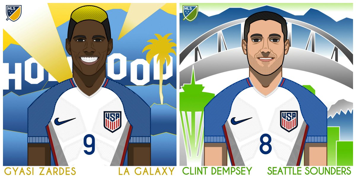 MLS's tweet photo. .@gyasinho + @clint_dempsey = 👌 #USAvPAR #CopaAmerica https://t.co/KnhJszN1bu
