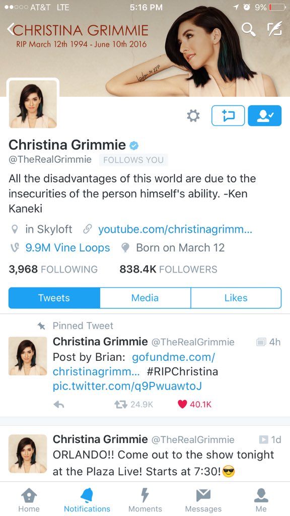 alecbolin's tweet photo. This makes me so sad 💔😭 #ripchristina https://t.co/aKI07XjZ8T
