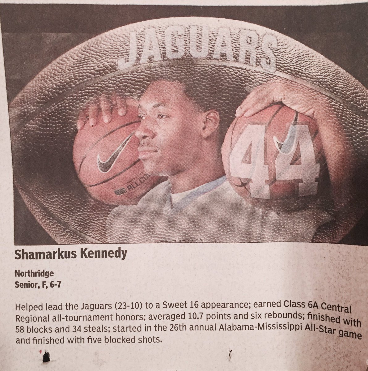 NHS_theRidge's tweet photo. Super Five- Congrats Shamarkus Kennedy! Proud of you!!! GO JAGS! @TCSBoardofEd @NorthridgeHoops https://t.co/DpiVaYyQbN