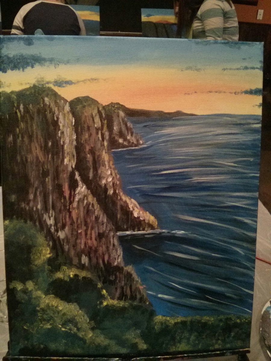 Coritheawesome's tweet image. My painting of the cliffs of Moor #tzoogreen #contestentry