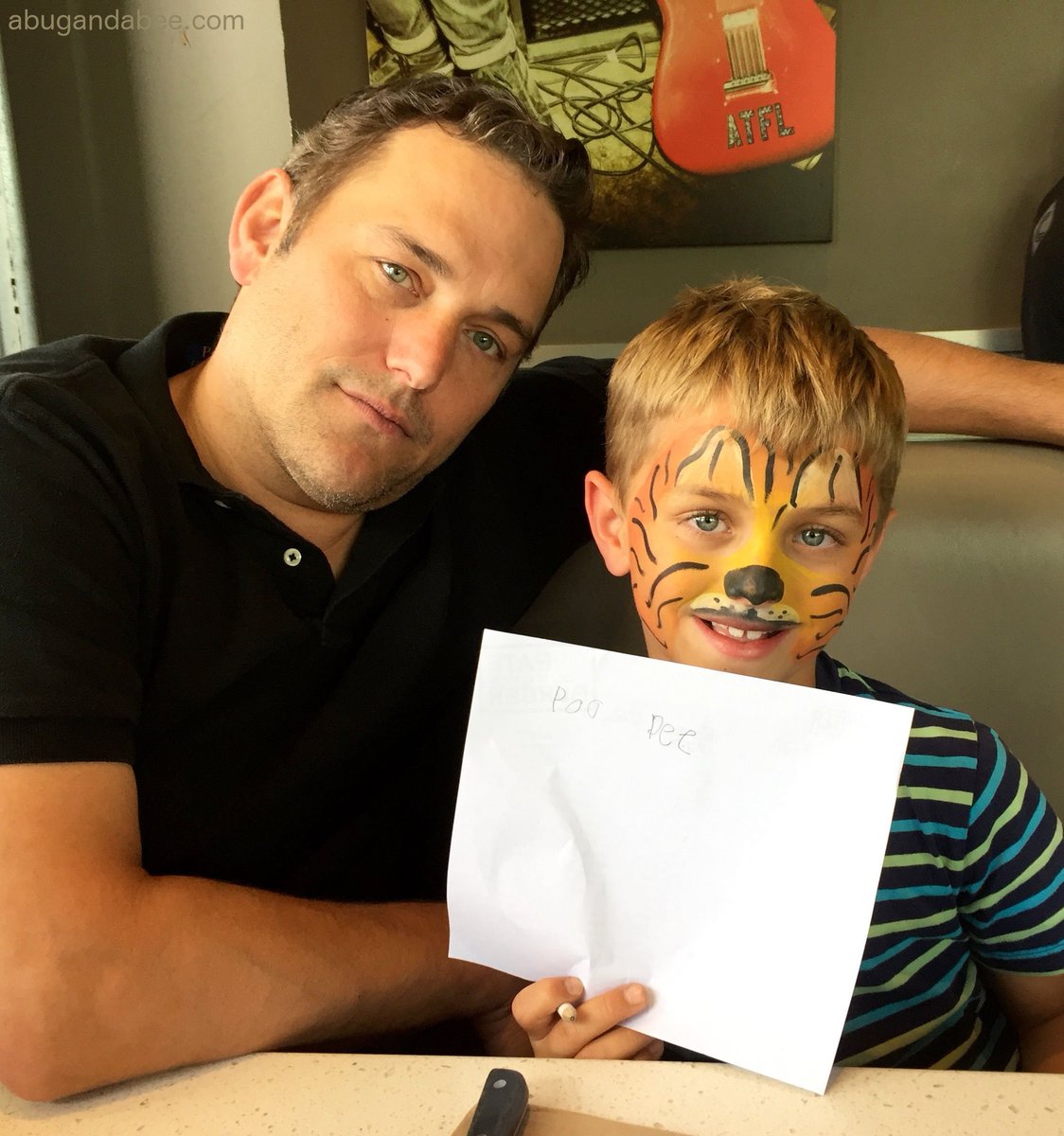 abugandabee's tweet image. Painting orange on one&apos;s face really does accentuate the juvenile. 
abugandabee.com/?p=3033 #parenting #kids #summer