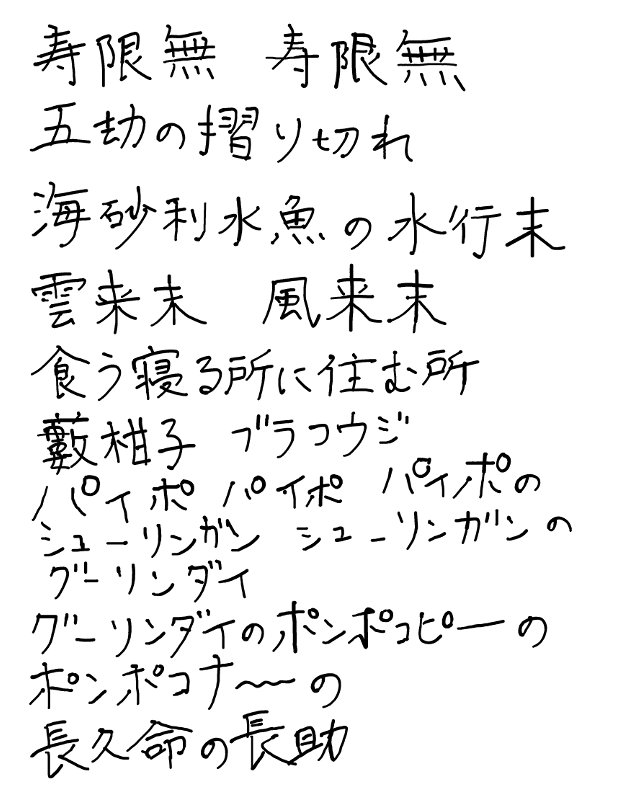 ペンタブで文字の練習。やはり入り抜きは厳しい。 