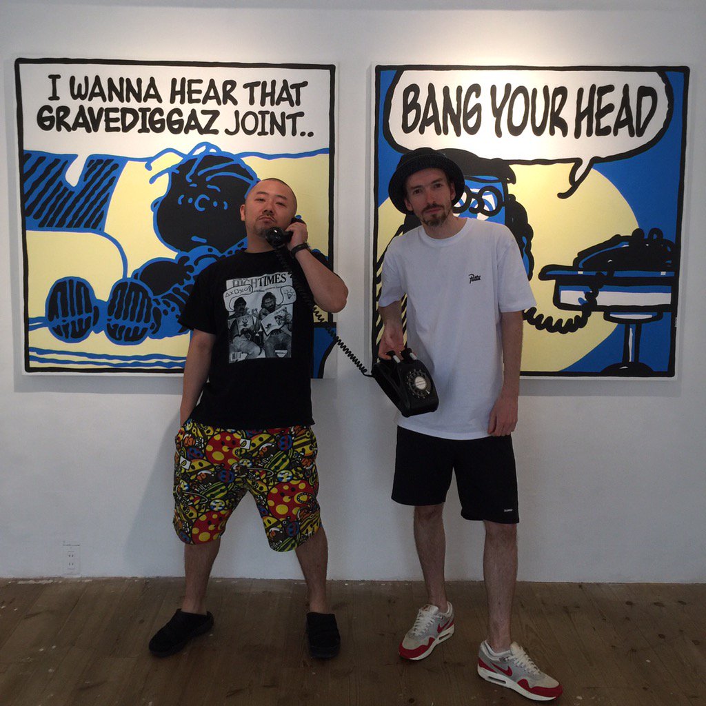 Tabooone's tweet image. ビッグサイトの玩具ショー行った後に @markchronic の個展に行きました〜本日迄！at SO gallery渋谷