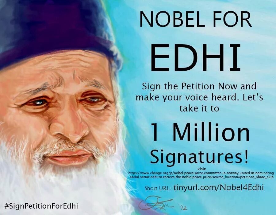 FarhanKVirk's tweet photo. Don't forget to RETWEET &amp; Viral this petition https://t.co/WNIR29qd4q We demand #NobelForEdhi https://t.co/AtR2UeCFv9