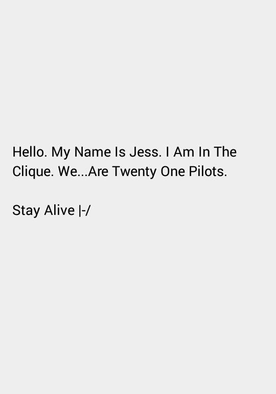 JessicabarrJ's tweet photo. @twentyonepilots @tylerrjoseph @joshuadun My Message Tø Yøu. |-/ https://t.co/O1bRTigS9o