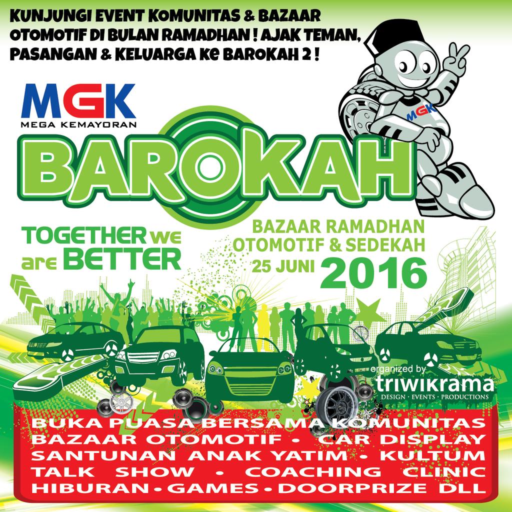 <a href="/AvanzaClub_ID/">T.A.C.I</a> akan hadir memeriahkan Acara Barokah 2 <a href="/MGKOtozone/">MGK Otozone</a> <a href="/triwikrama_ID/">TRIWIKRAMA</a> #Barokah2016 #Barokah #MGK #TACI