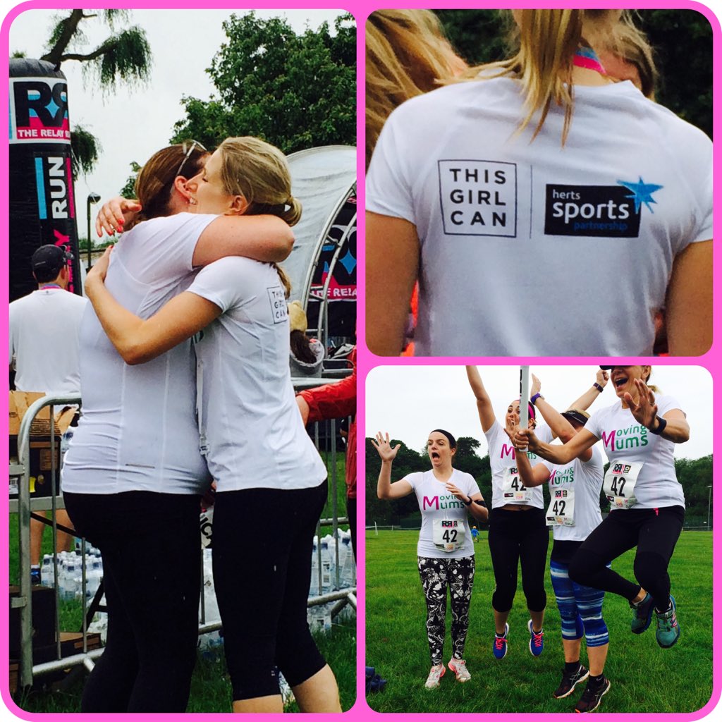 sportinherts's tweet photo. We've had a great time supporting our #MovingMums @therelayrun. #FeelingSuper 
#ThisGirlCan #TGCinHerts https://t.co/hLST6RcQNN
