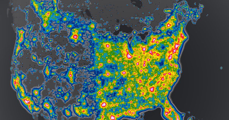 The New World Atlas of Artificial Sky Brightness vividmaps.com/2016/06/the-ne… #Interactivemaps #Pollution