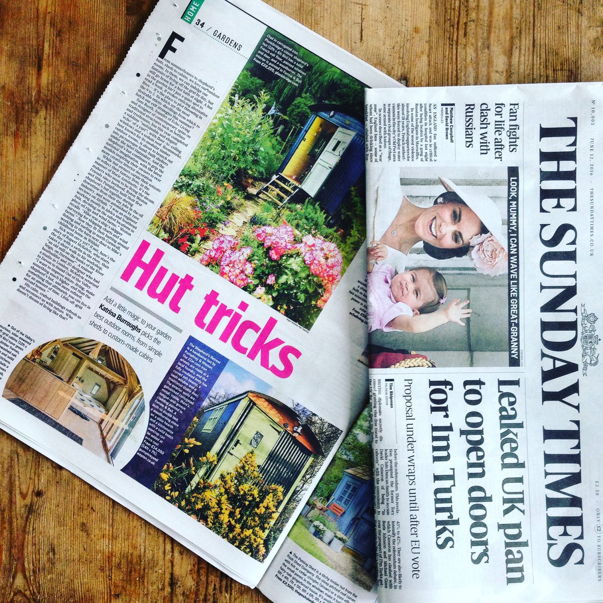 pumphreyweston's tweet photo. Thank you @Kat_Burroughs for putting our little business in @TheSTHome this morning https://t.co/XhUrP7WBz5