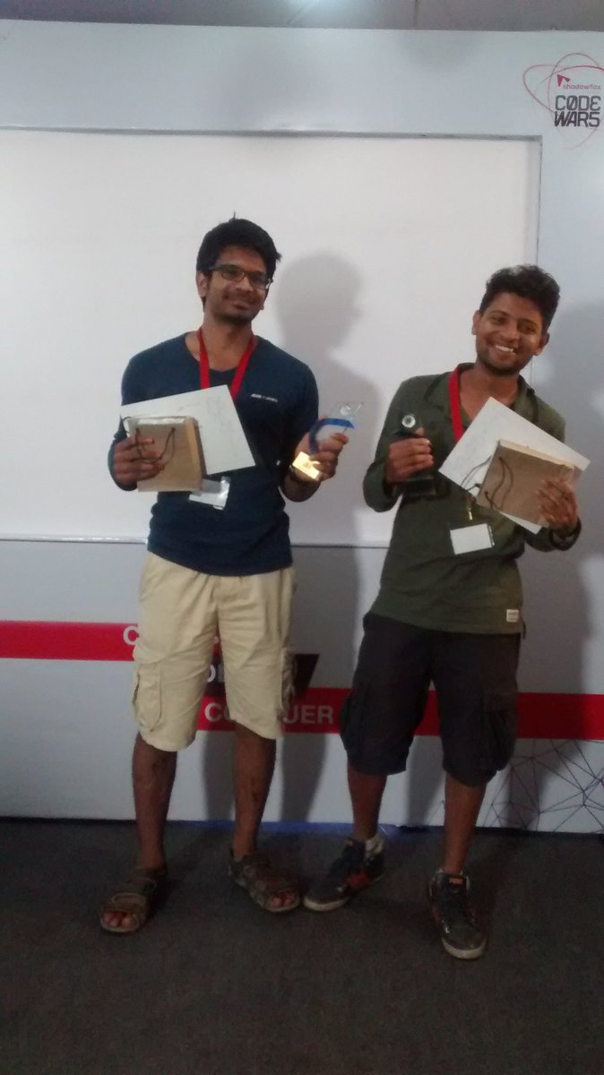 skillenza's tweet image. Shadowfax Code Wars runner-up teams 
Team Rectifier and Team Nocturnal 
#shadowfaxcodewars #venturesity #hackathon