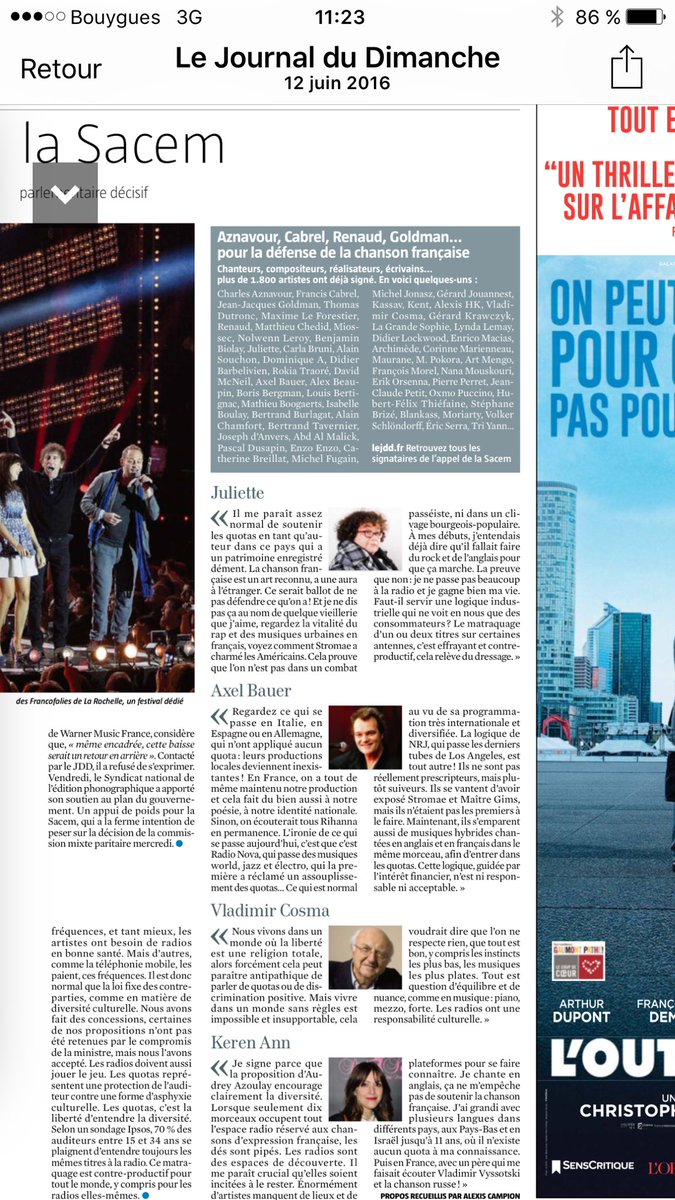 Touche pas à mes quotas 1800 artistes et #Sacem lancent une petition pour défendre les quotas de chanson française