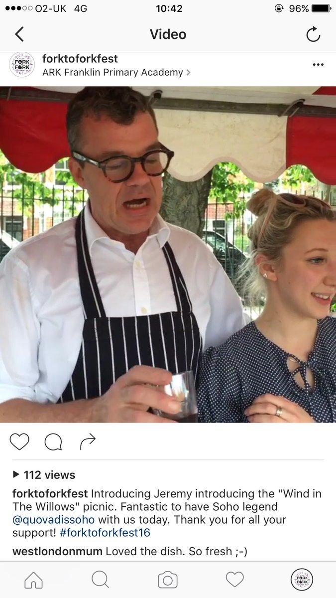 Go to our Fork to Fork Instagram account and watch the brilliant  <a href="/JLQuoVadis/">Jeremy Lee</a> video #forktoforkfest16