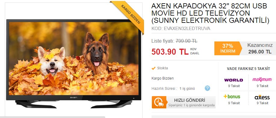 hermarkabizde's tweet photo. AXEN KAPADOKYA 32" 82CM USB MOVİE HD LED TELEVİZYON (SUNNY ELEKTRONİK GARANTİLİ)
https://t.co/SfNJaSvqQa https://t.co/Fb1uYOtk1u