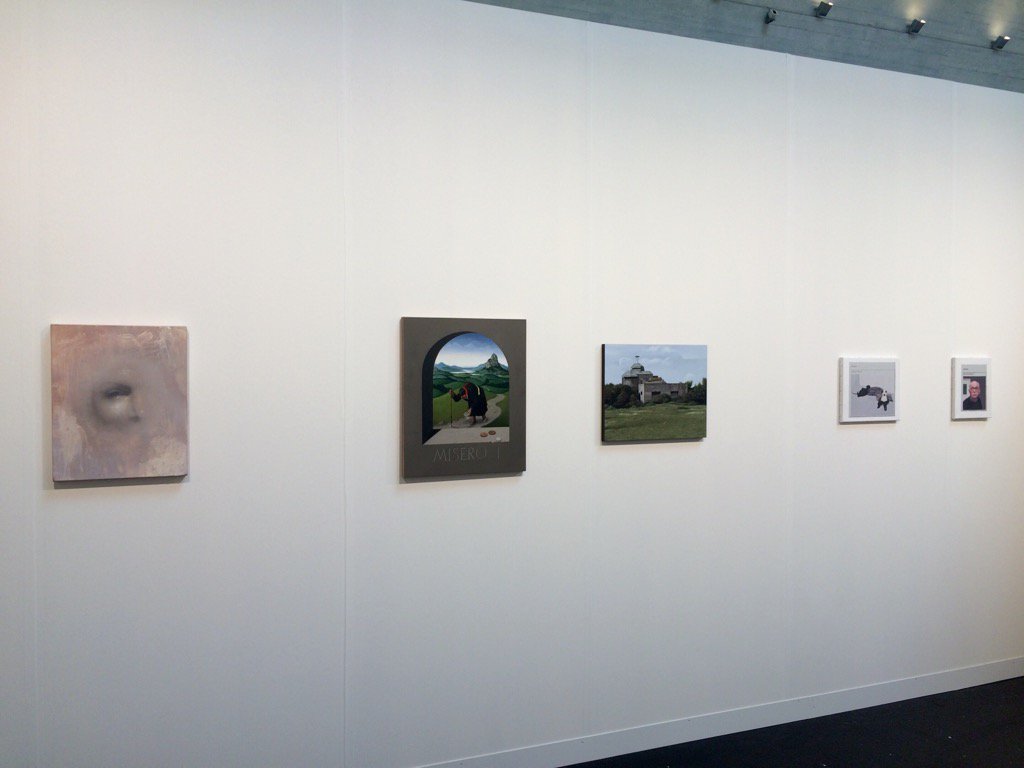 CHARLIESMITHldn's tweet photo. Day 1 of hanging @VOLTAshow with #GavinTremlett @johnstarkart @hughmendes #volta12 #basel #ArtBasel #volta12basel https://t.co/SLmpdbJJMl