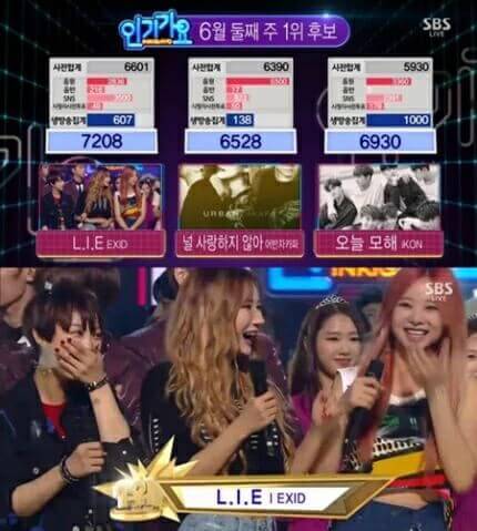 chickcatstore's tweet photo. #SKNews EXID wins SBS Inkigayo chart this week with "L.I.E". Congratulations! https://t.co/c0agQyayPv