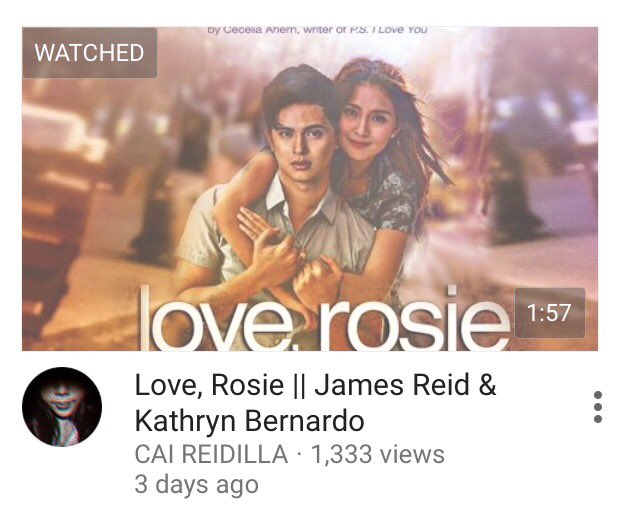 KRCWOfficial's tweet photo. New KathReid/CatWolf trailers up on YouTube! "Love, Rosie" &amp; "Close to You". https://t.co/SkY4N5jRb1