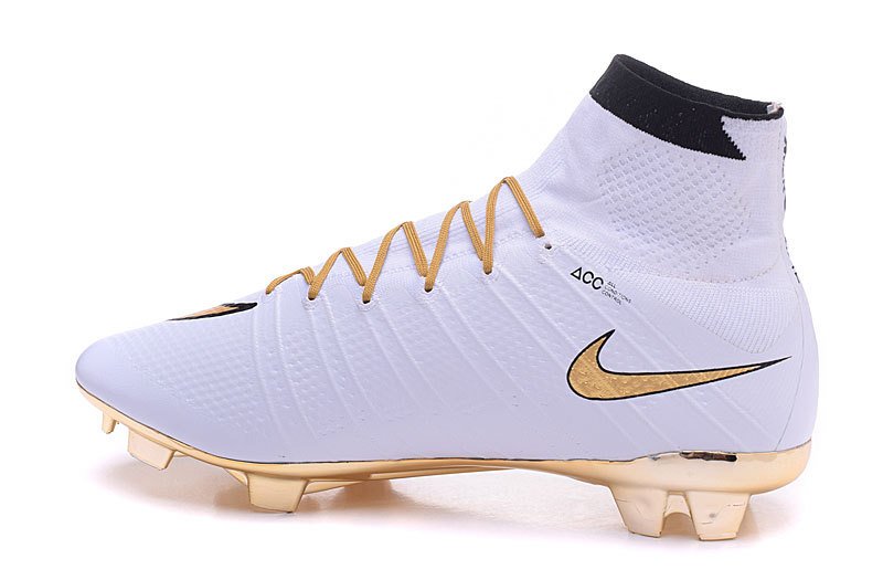 cr7 gold and white boots